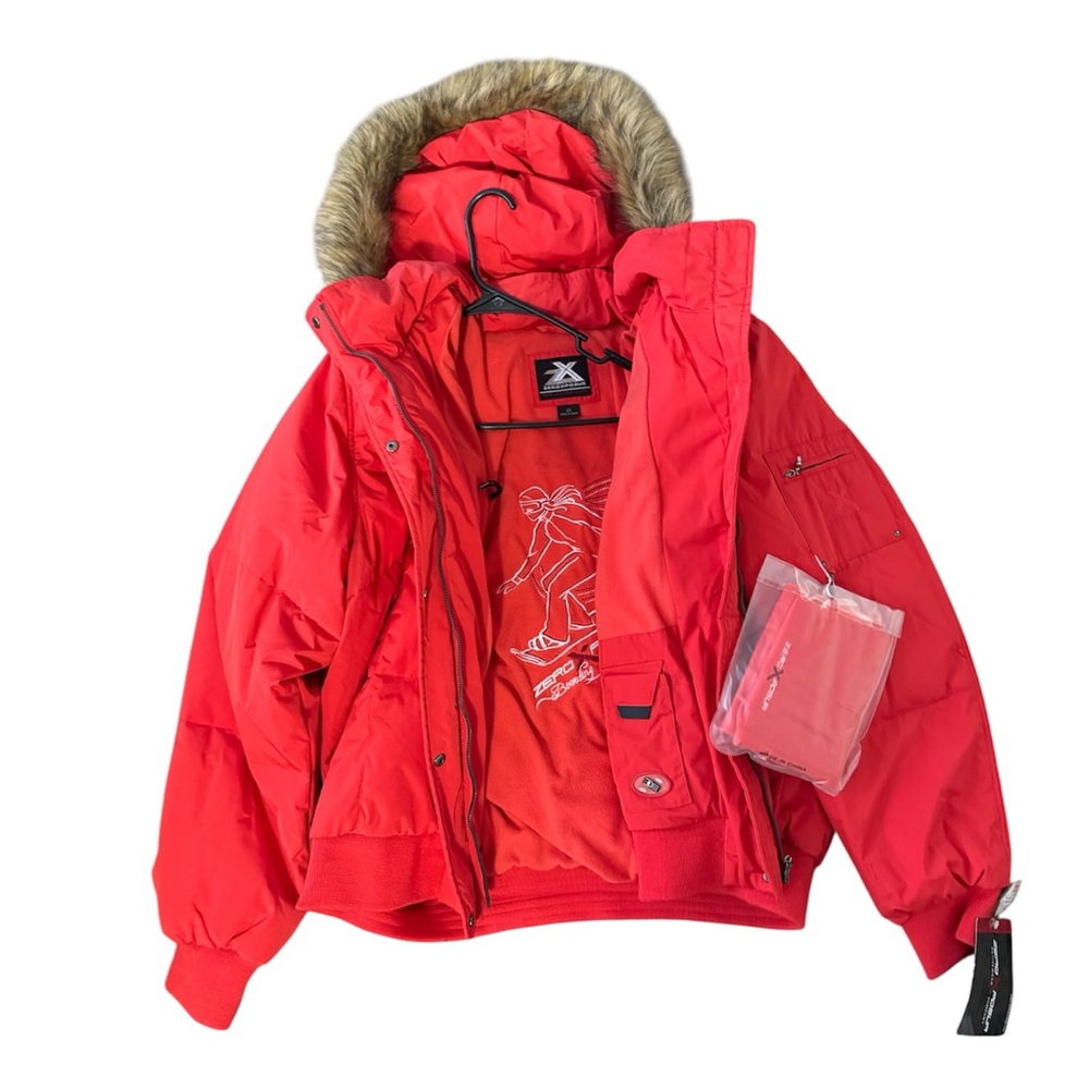 ZeroXposur Vibrant Red Vintage Fleece Jacket